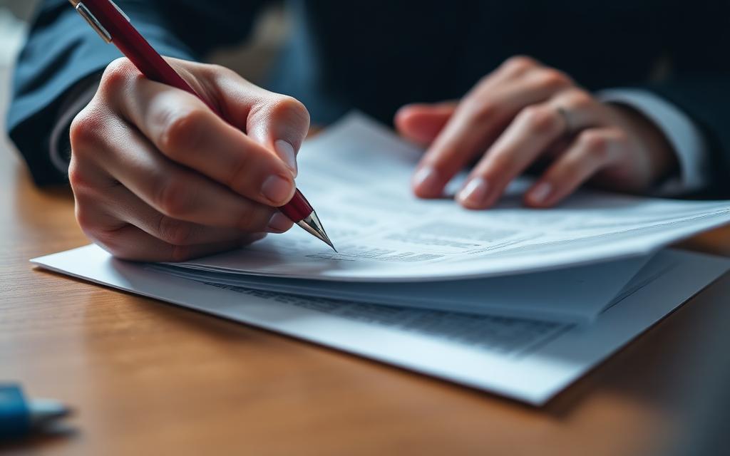 Care compliance documentation being reviewed